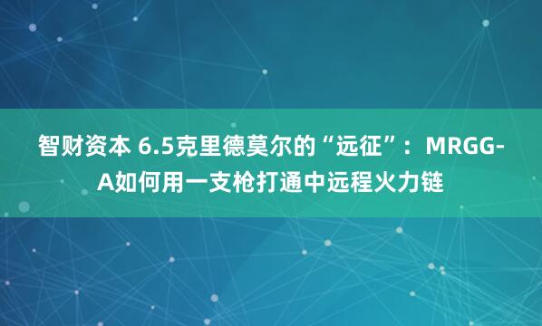 智财资本 6.5克里德莫尔的“远征”：MRGG-A如何用一支枪打通中远程火力链