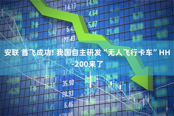 安联 首飞成功! 我国自主研发“无人飞行卡车”HH-200来了